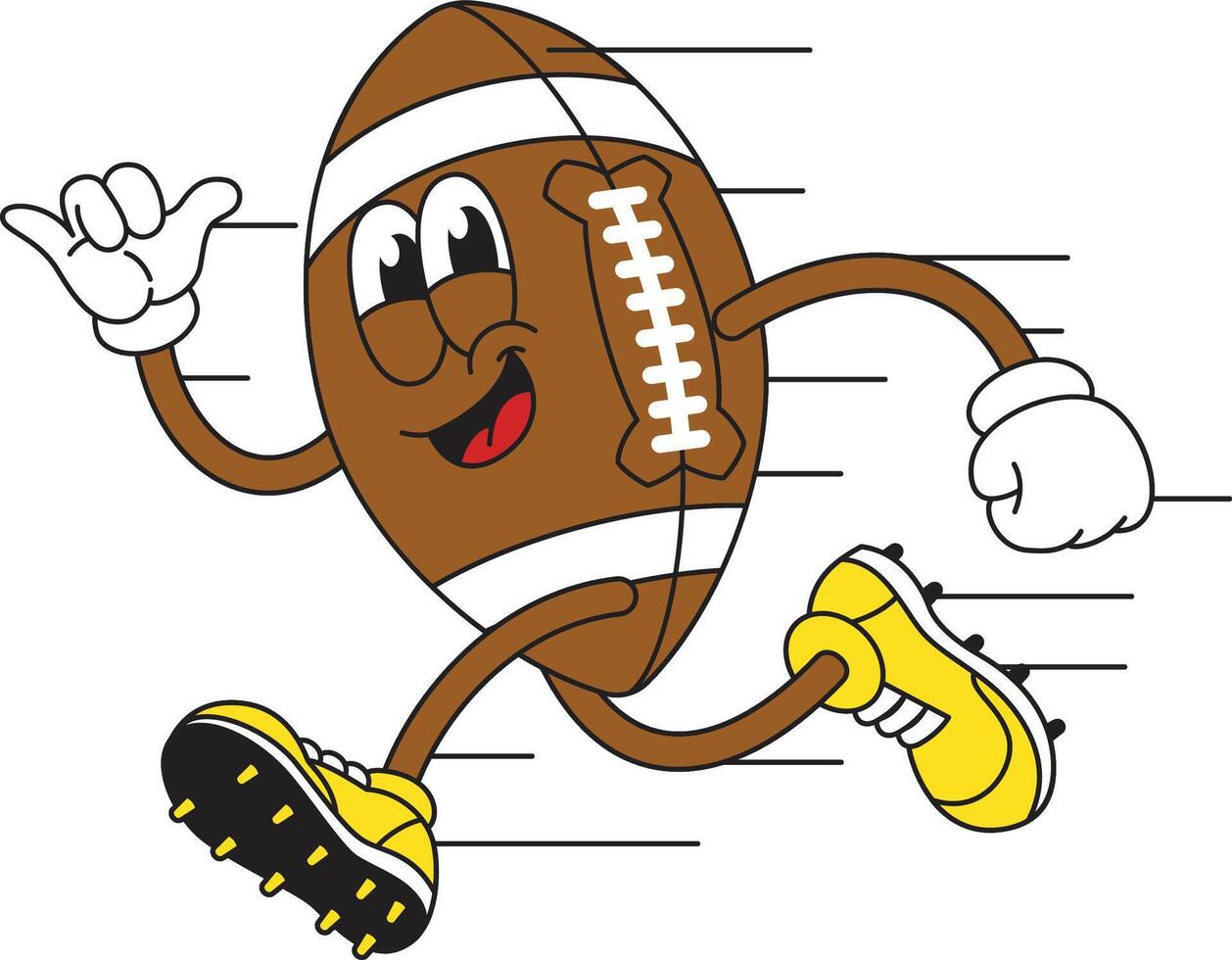 playful football emoji icon vector