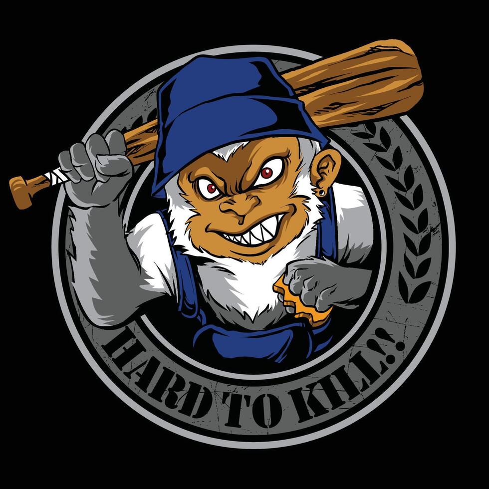 ape clan badge logo vector