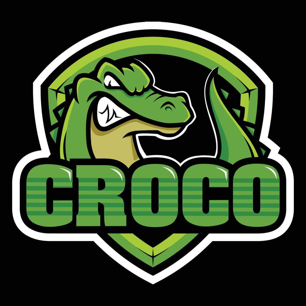 fun crocodile mascot design vector
