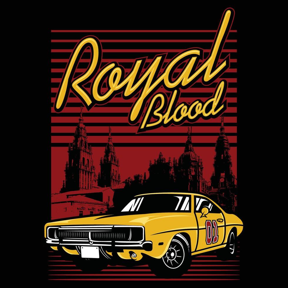 royal pride classic car vector