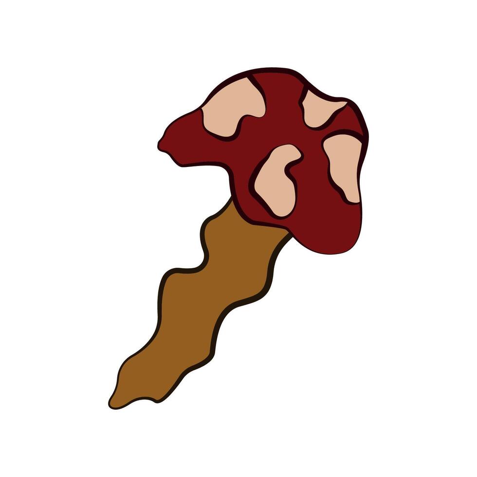 Simple illustration of a bizarre amanita. Perfect for witch's kitchen designs and witchcraft. vector