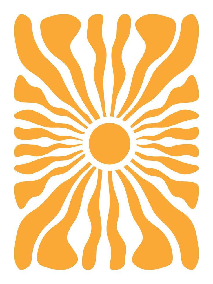Groovy Sun Pattern vector