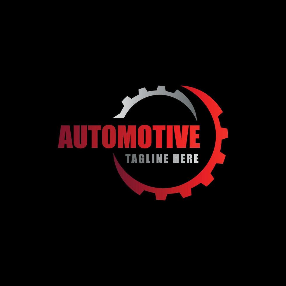 Automotive gear creative cog logo design mechanical auto cars part repair store garage vector