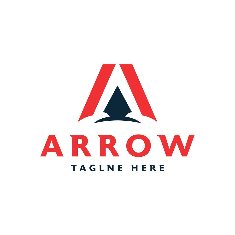 Arrow Letter mark A logo design creative modern initial design concept vector