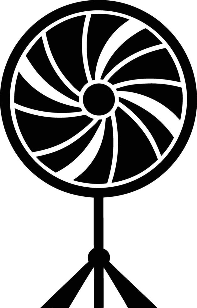 Simple Black And White Ring Light Icon Illustration For Photography Studio Equipment vector
