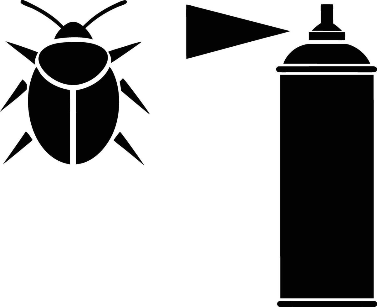 Insecticide Spray Silhouette Illustrating Pest Control And Extermination Iconography vector