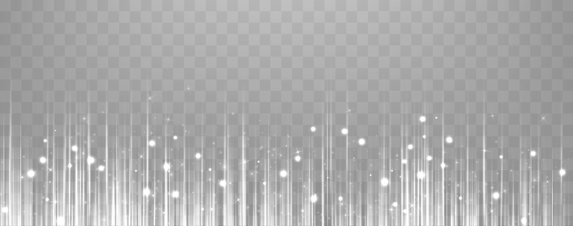 Speed rays, light neon flow, zoom in motion effect, silver glow speed lines, colorful light trails, stripes. Abstract background, illustration. vector