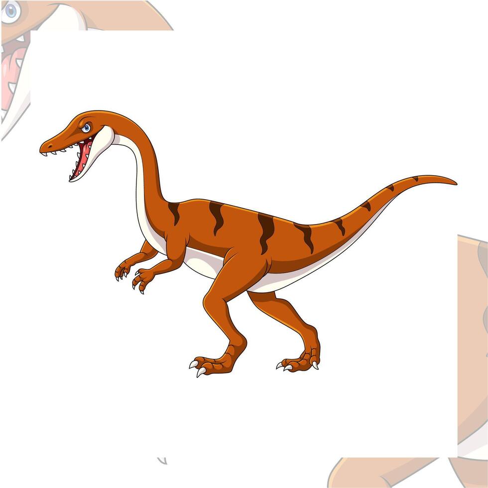 Cartoon ceolophysis on white background vector