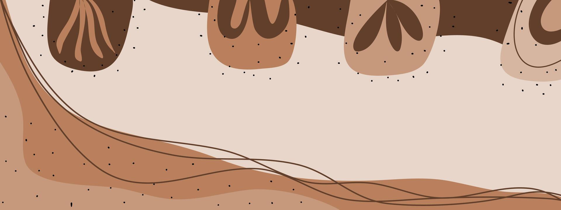 A drawing of a plant with a brown background vector