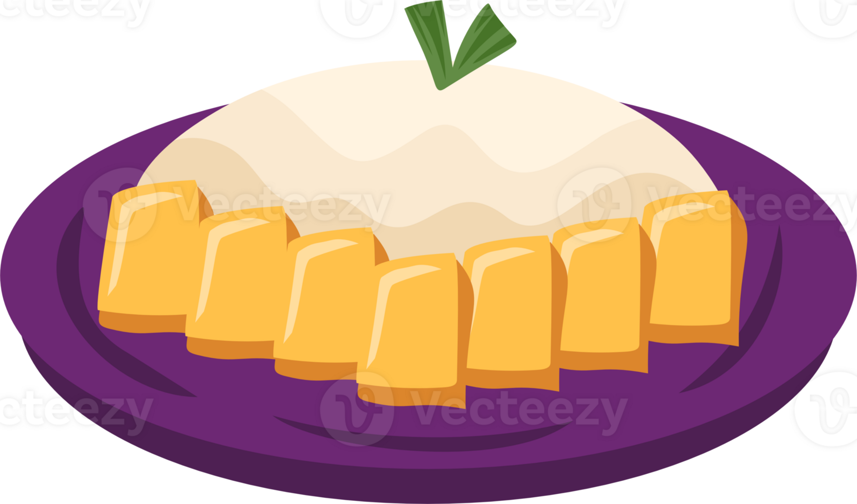 A plate of manggo dessert png