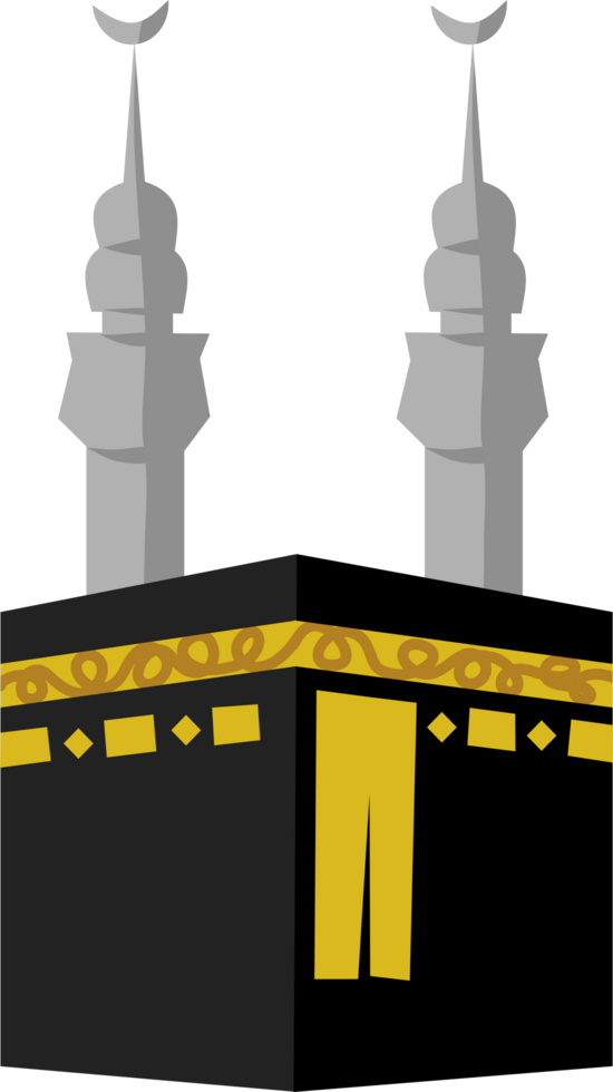 Kaaba building with two towers png