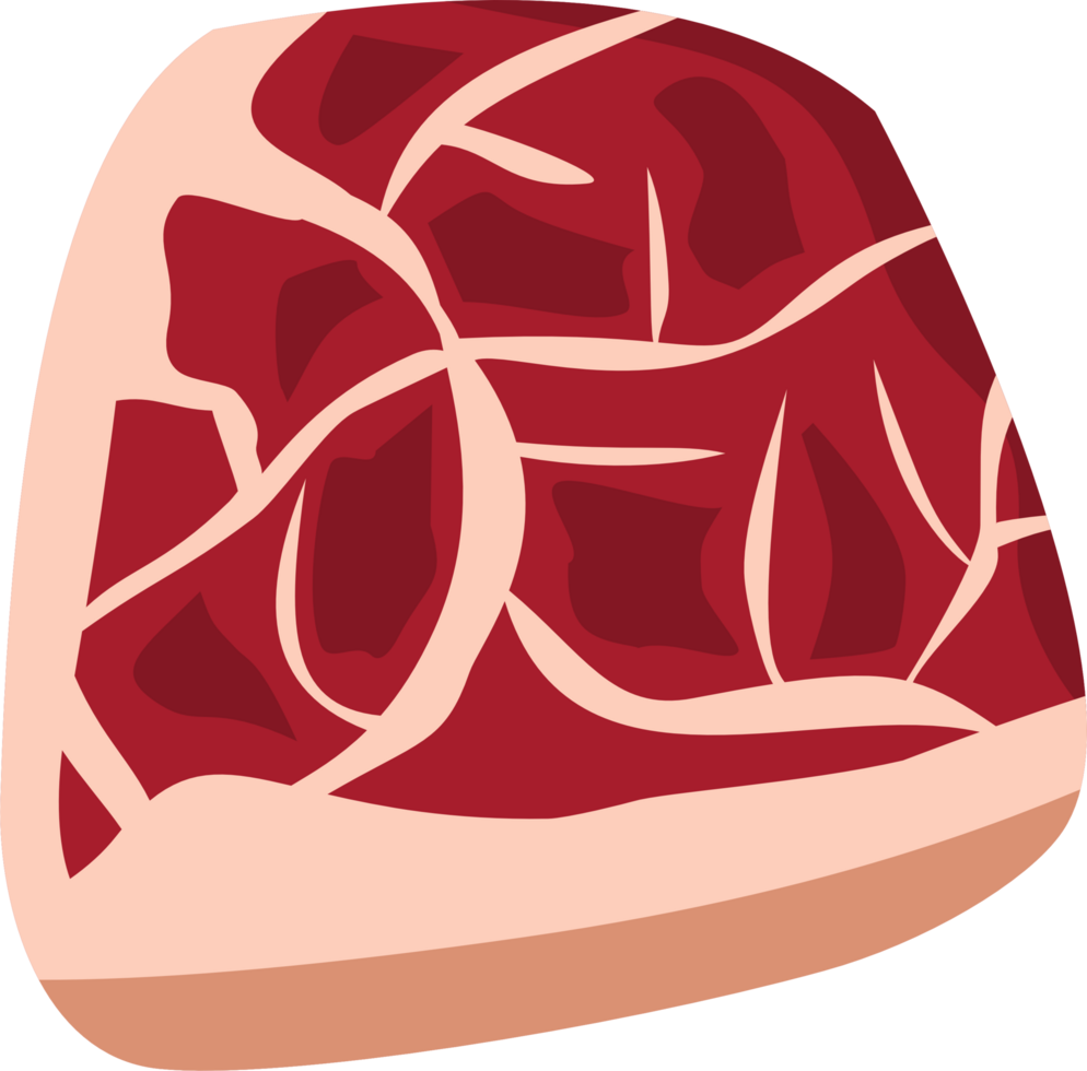 Beef slice with white tissue png