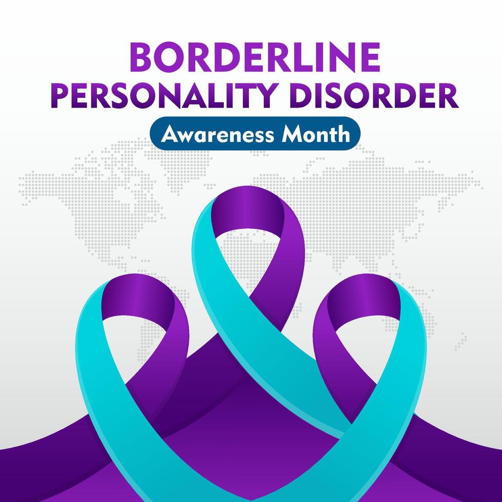 Borderline Personality Disorder Awareness Month. Observed every year in May. for greeting card design vector