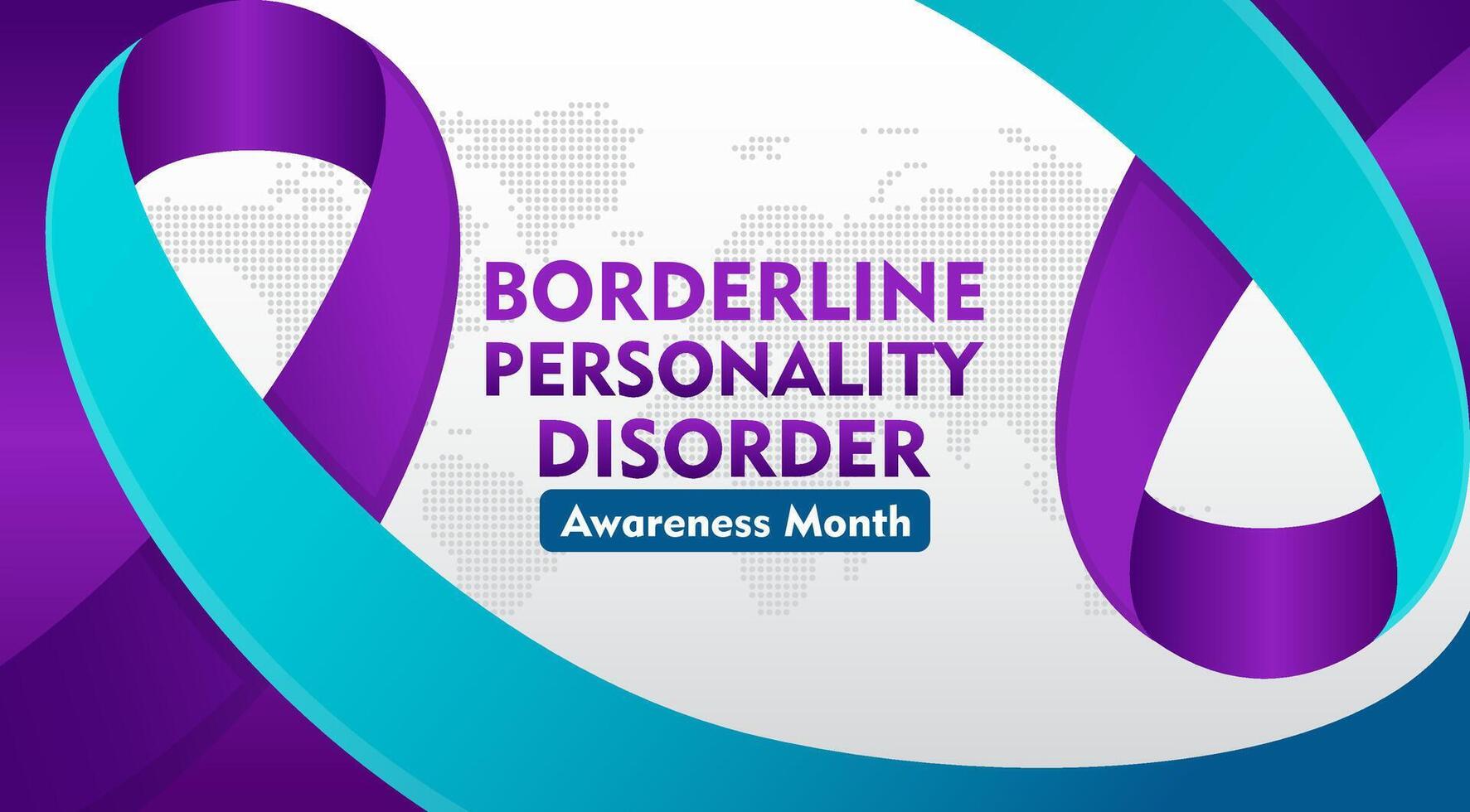 Borderline Personality Disorder Awareness Month observed every year in May. Template for background, banner, card, poster vector