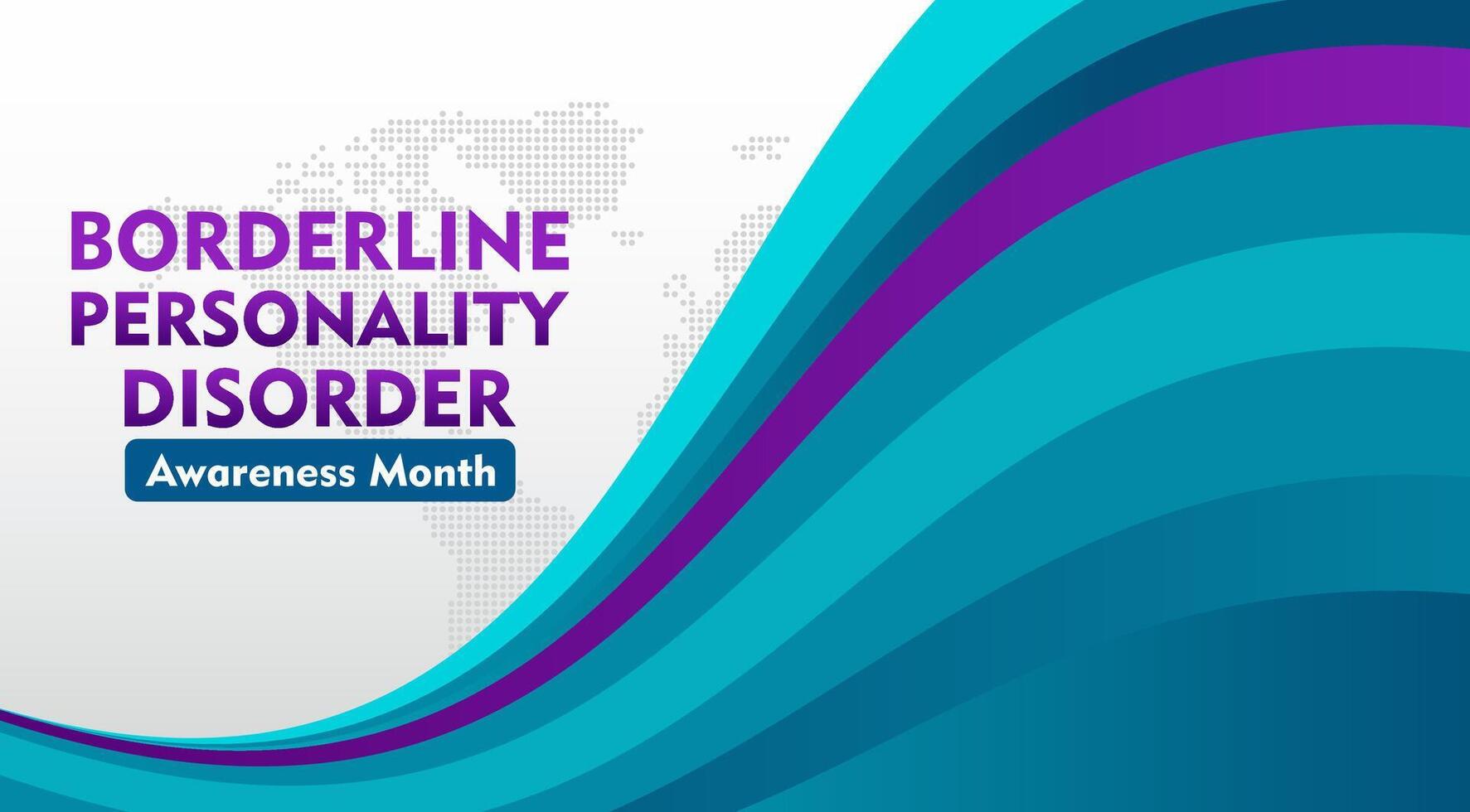 Borderline Personality Disorder Awareness Month is observed every year in May vector