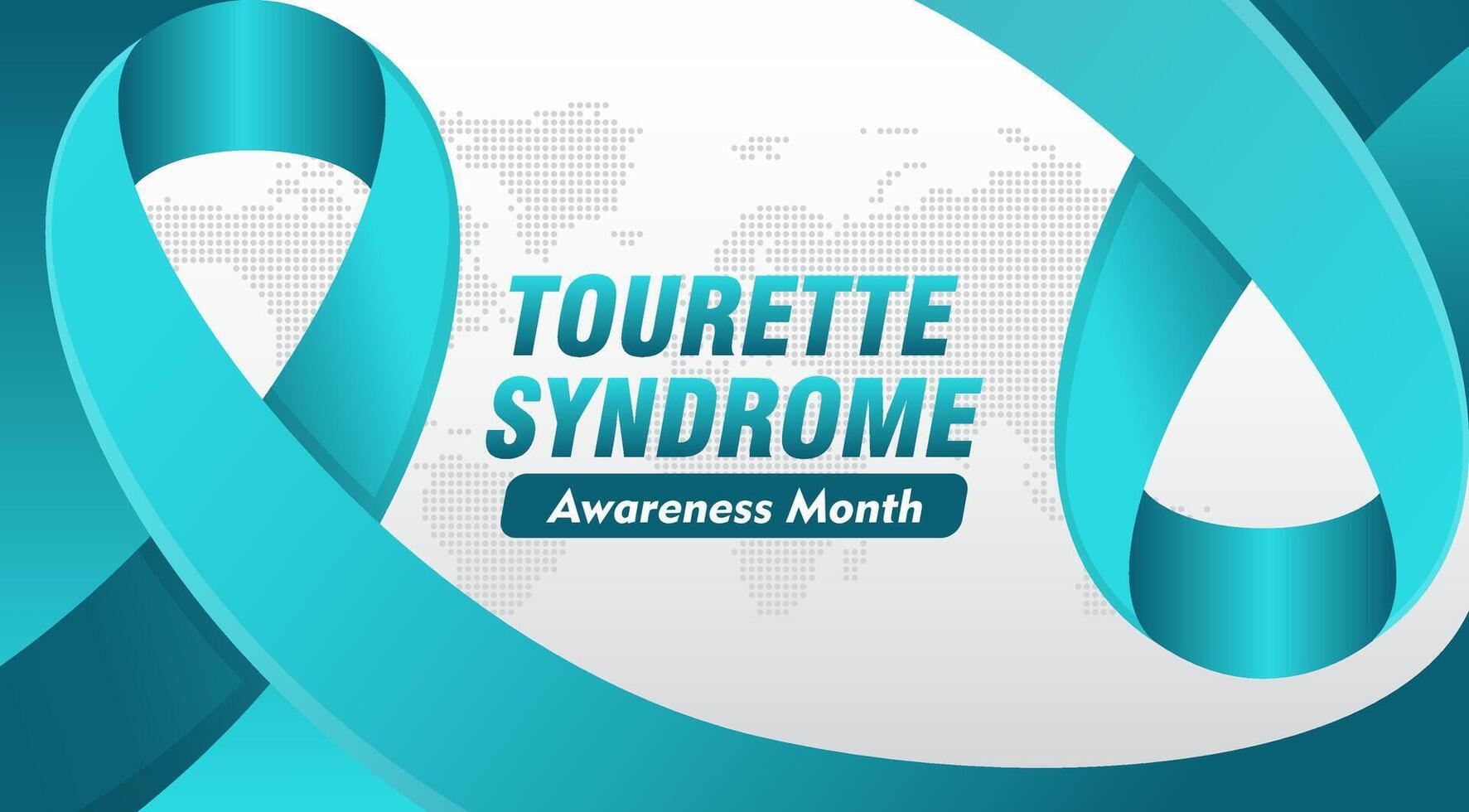 Tourettes Awareness Month observed every year in May. Template for background, banner, card, poster vector