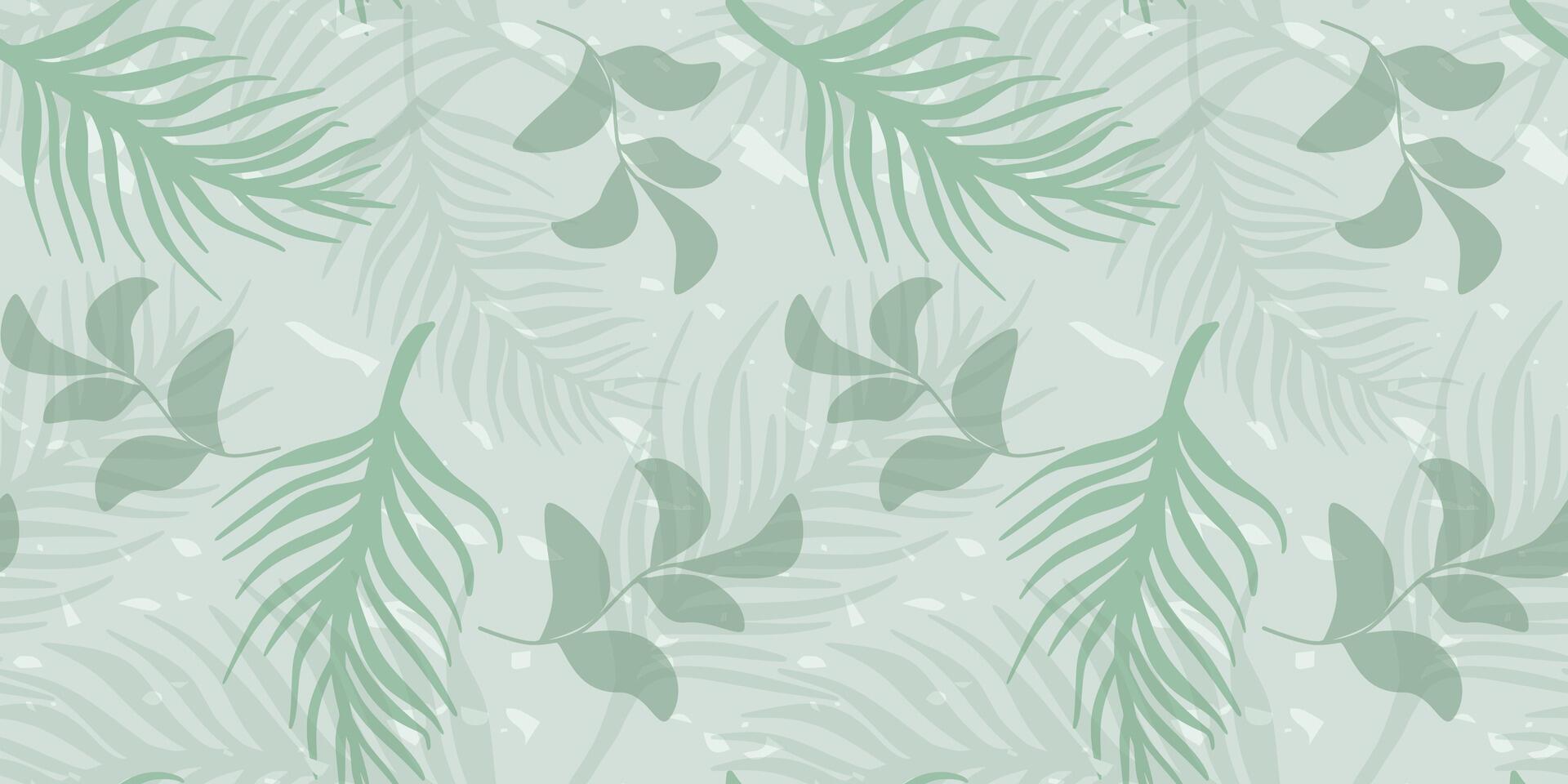 Tropical print with palm leaves vector