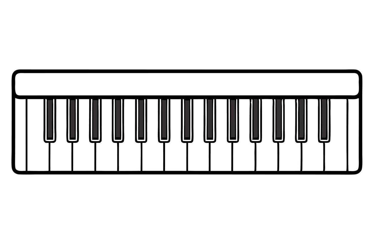 Piano keyboard icon illustration vector