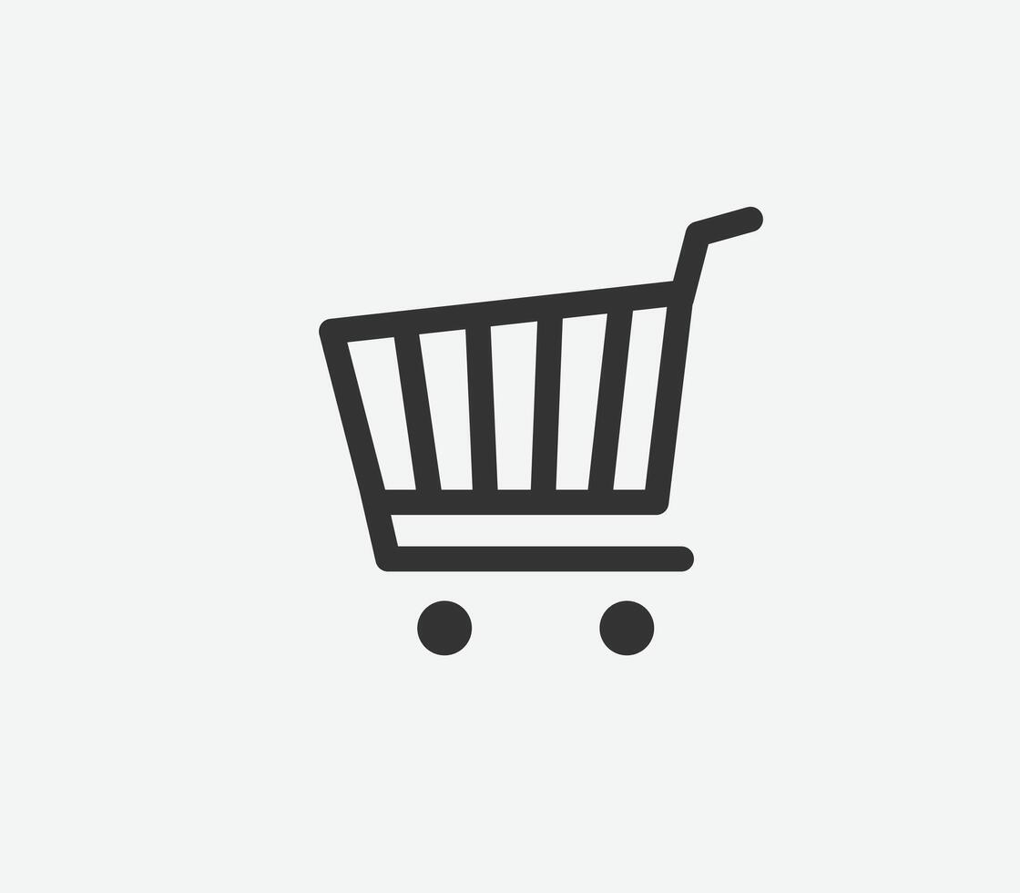 Shopping cart realistic. vector