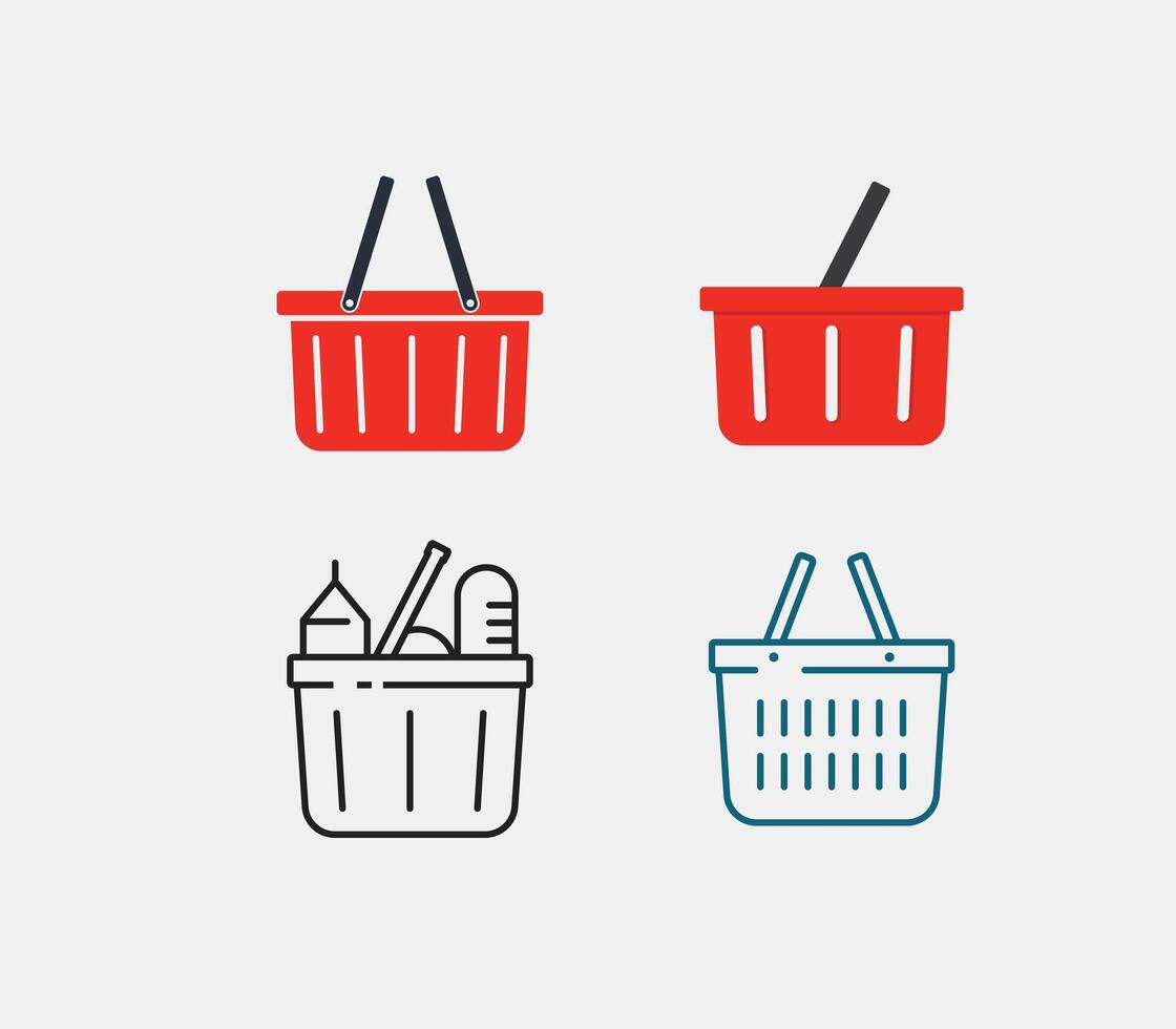 Shopping basket icon vector