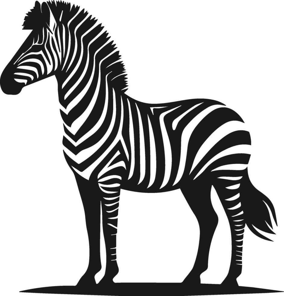 Zebra silhouette animal illustration. vector
