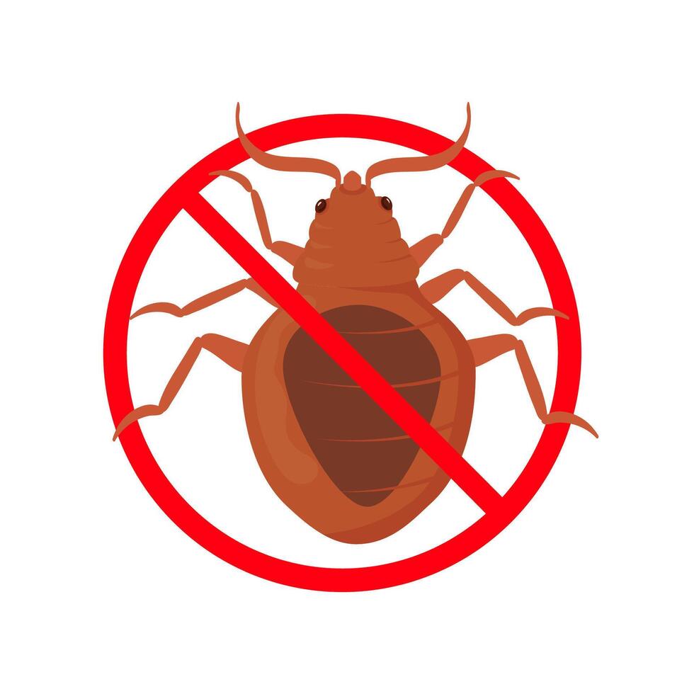 Stop Bed Bugs Sign Depicting Pest Control and Prevention vector