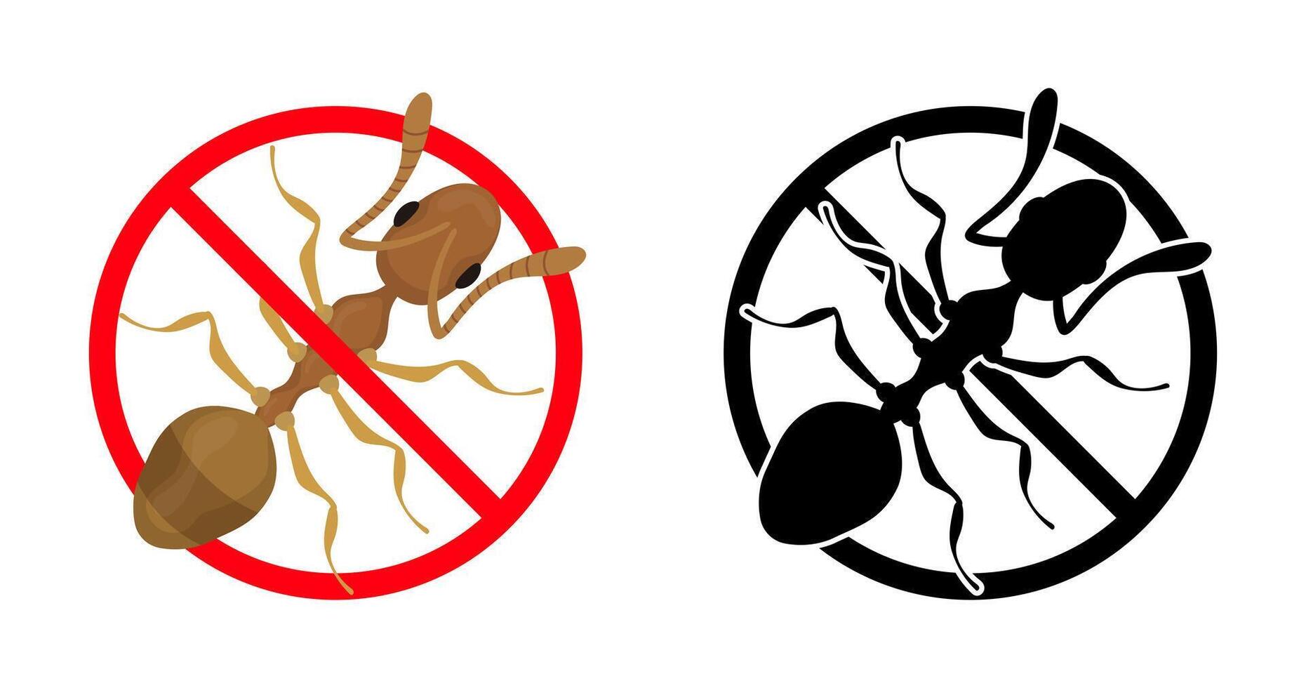 Ant Extermination Sign, Pest Control and Prevention vector