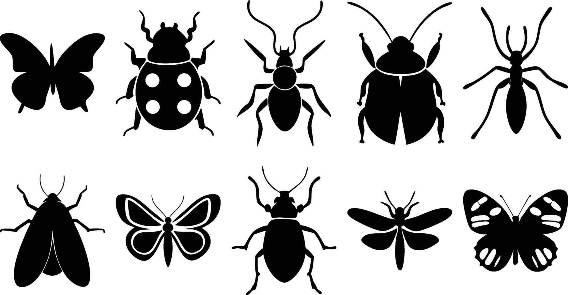 Insect Icon Shapes vector