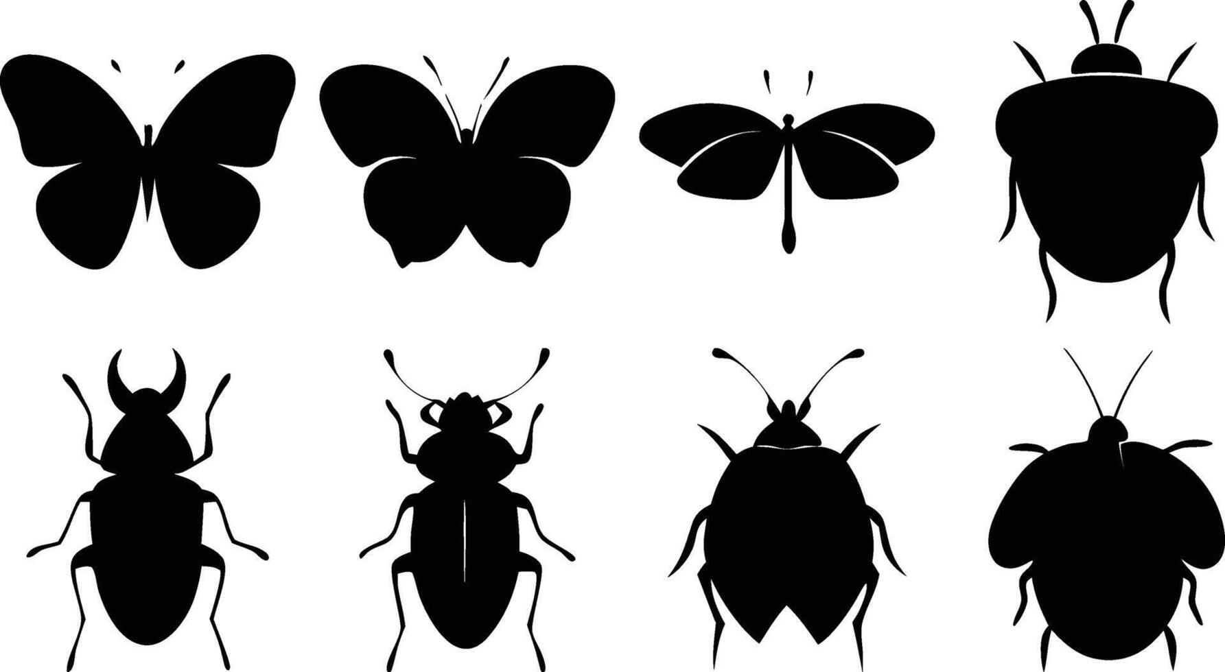 Abstract Insect Icons vector