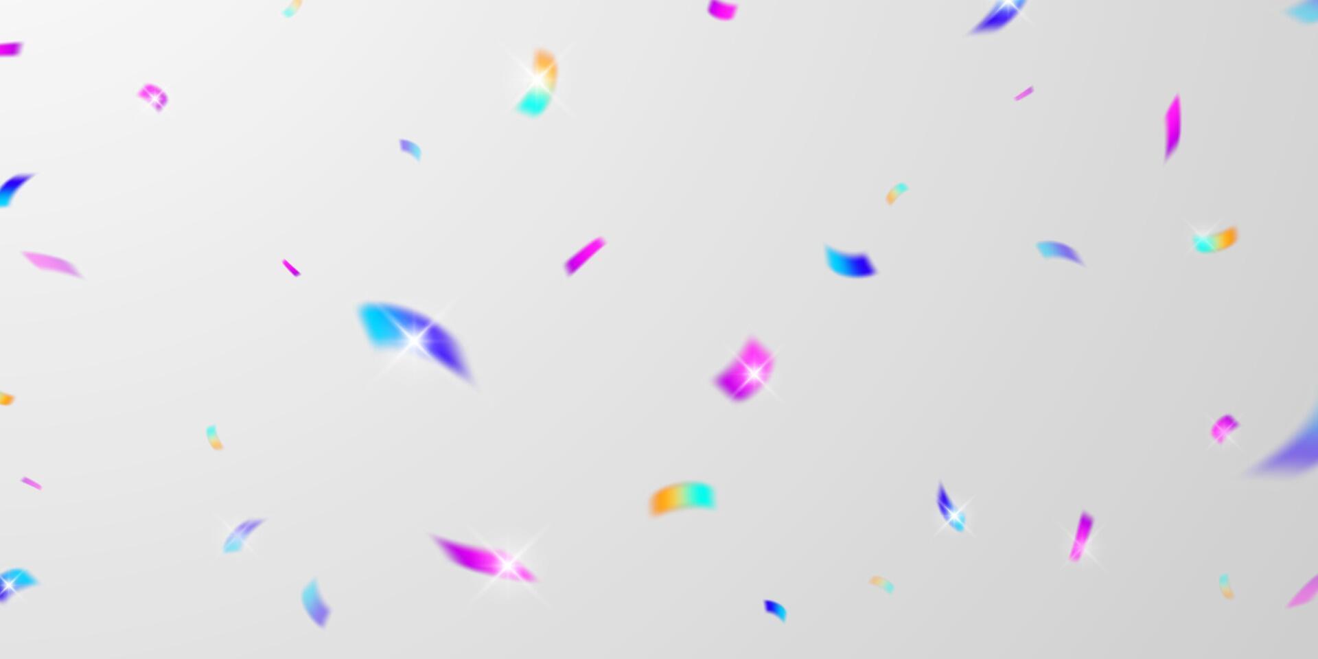 Colorful confetti falling on a white background vector