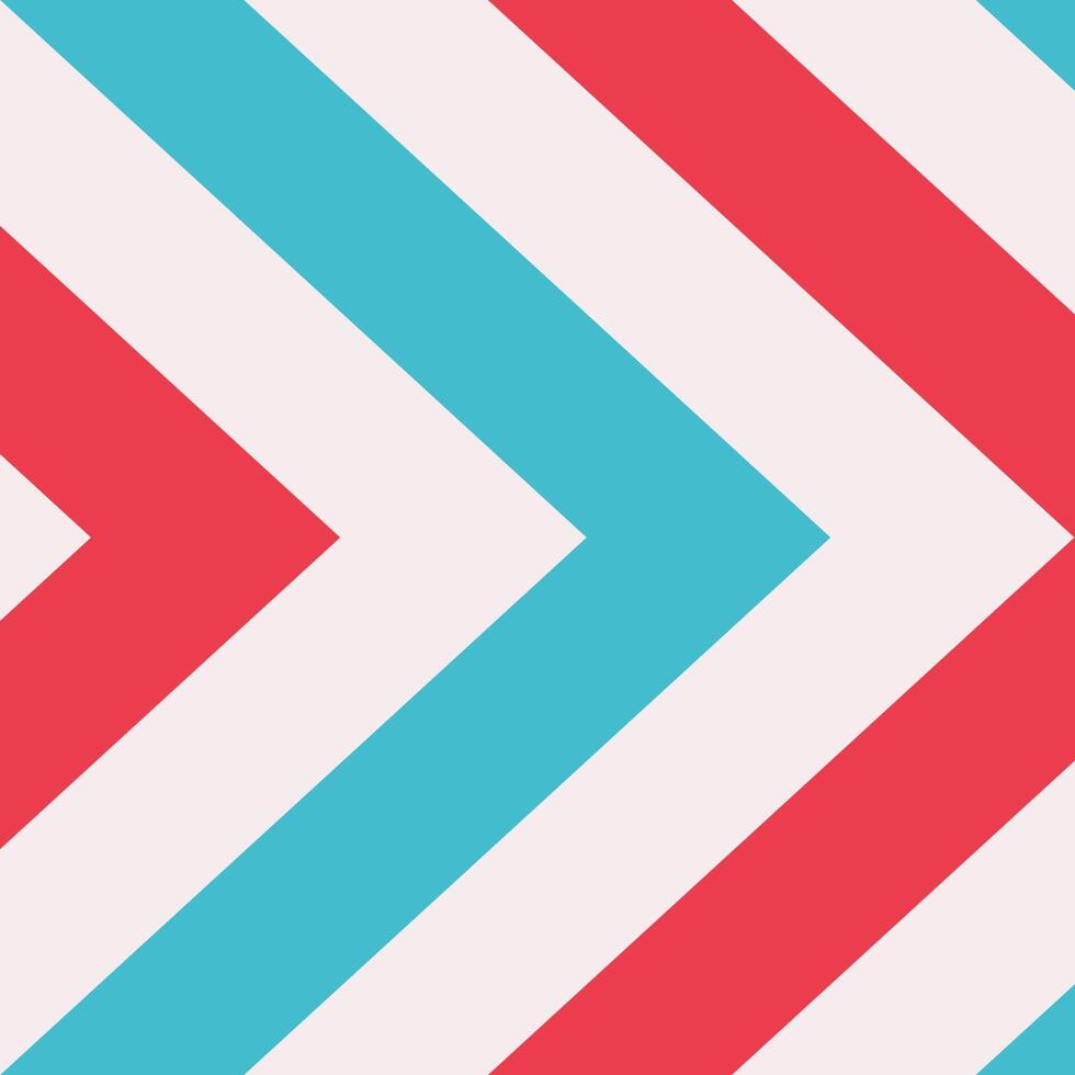 flat illustration with colorful arrows in red, white, clue colors as symbol of motion to aim, intention to achievement or award. Minimalistic cartoon geometric concept with diagonals vector