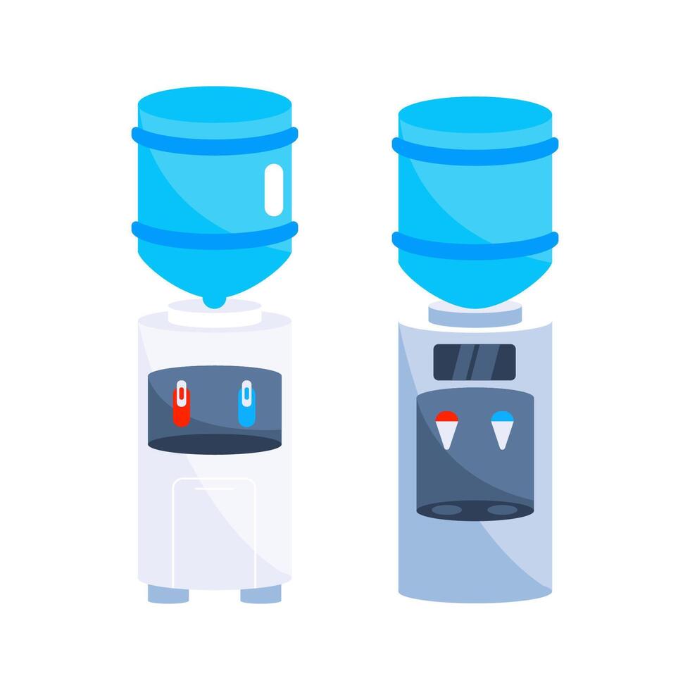 Water cooler offering refreshing hot and cold water, ideal for office or home hydration vector
