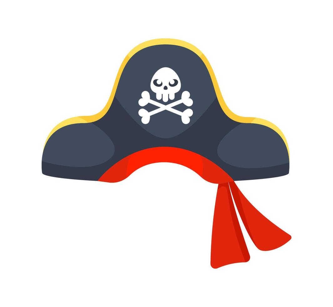 Pirate hat with skull and crossbones showing adventurous spirit vector