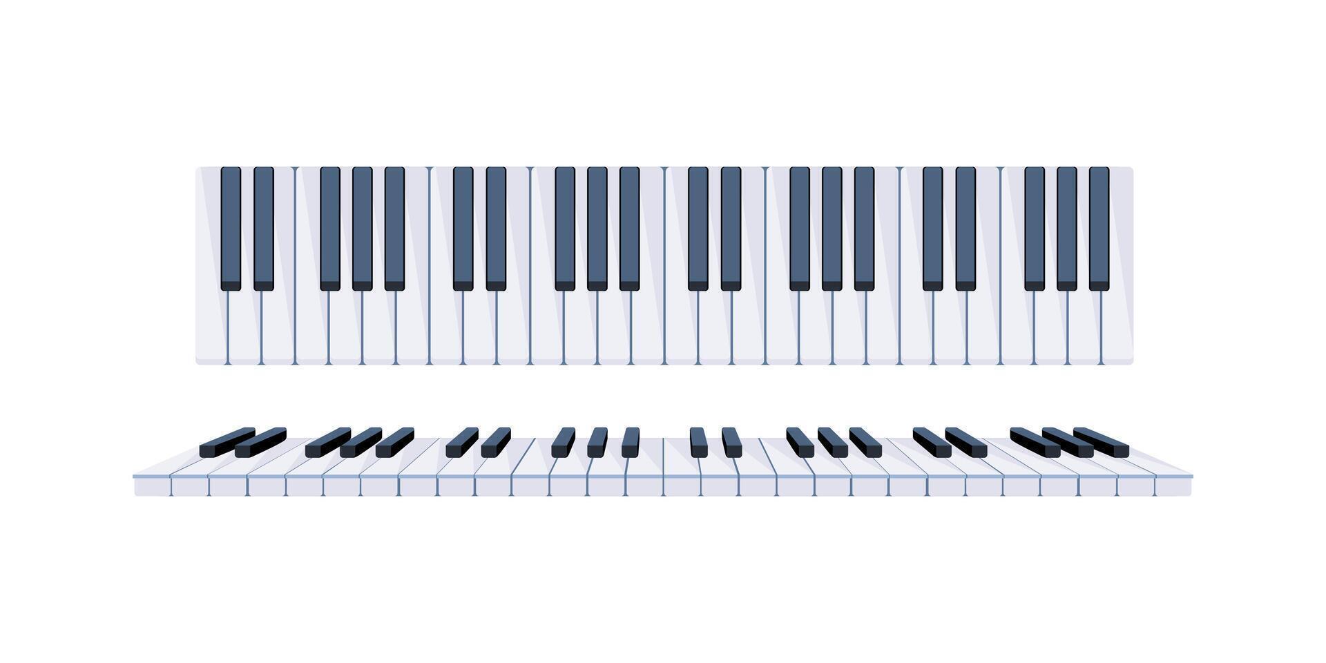 Piano keys forming a seamless pattern for music backgrounds vector