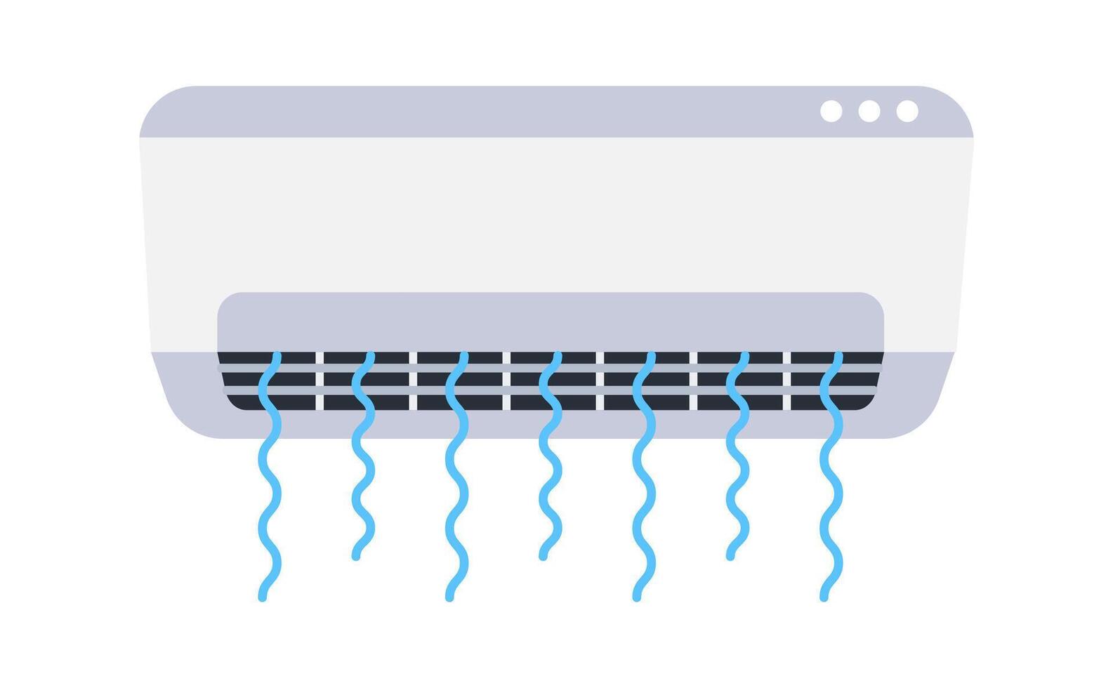 Air Conditioner Blowing Cold Air into Room vector