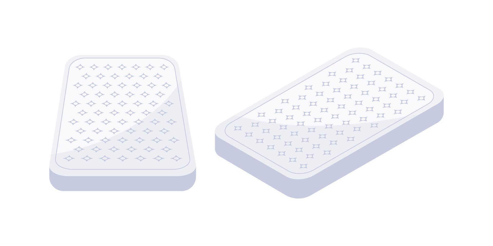 Comfortable mattress with dotted texture promoting healthy sleep and relaxation vector