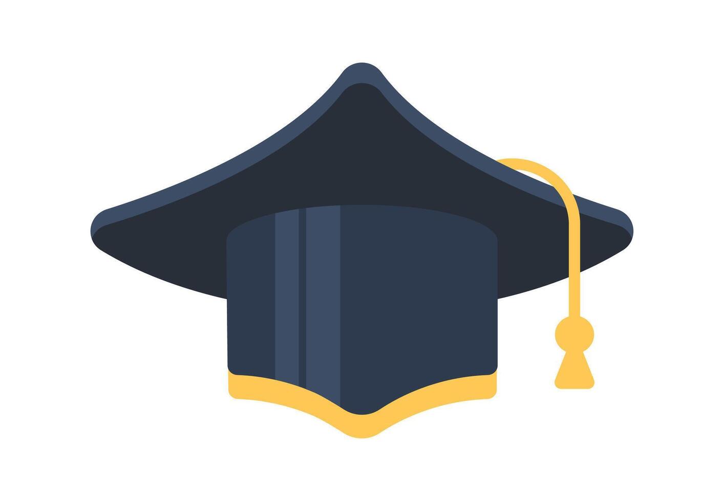Graduation cap celebrating academic achievement and higher education vector