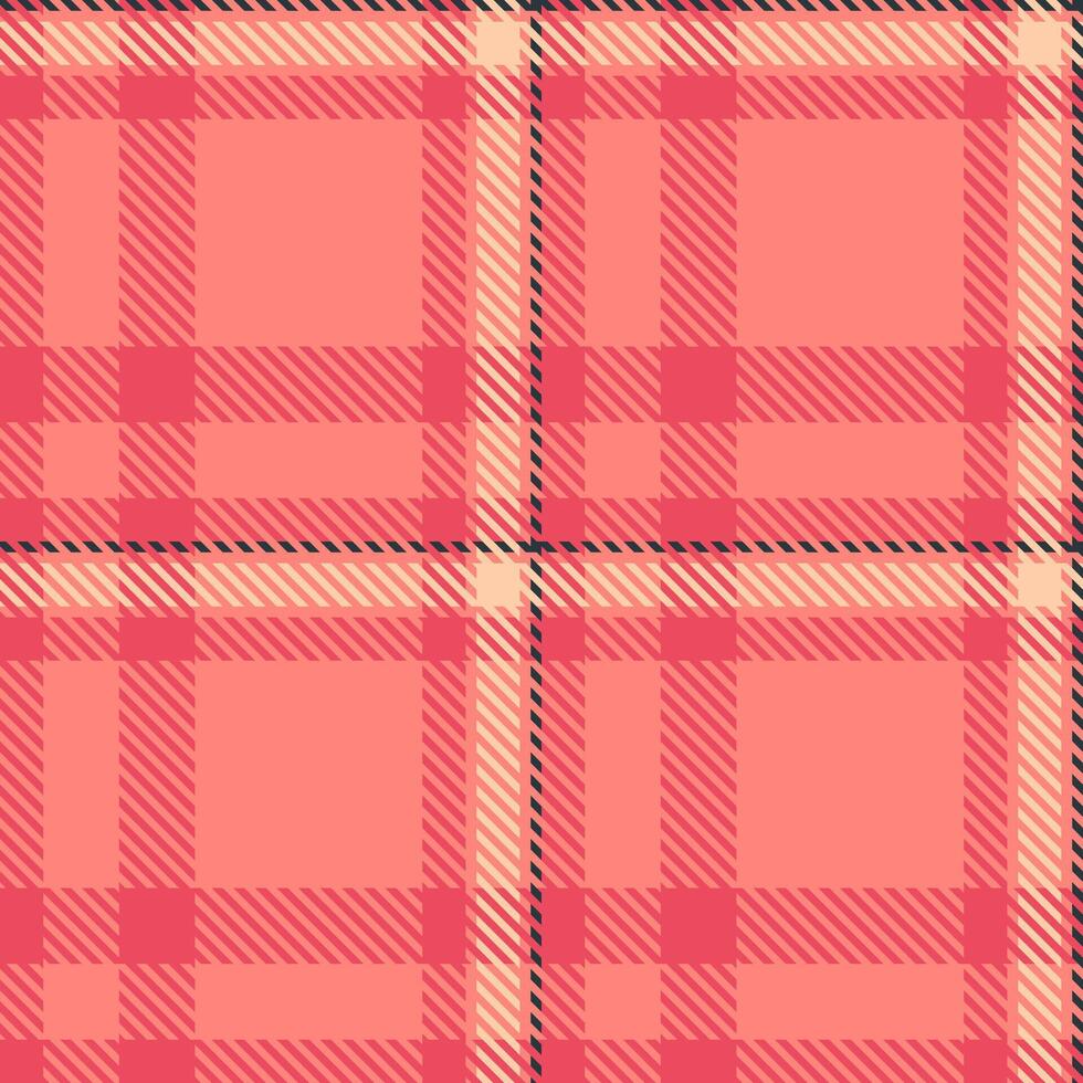 Stylish coral and peach plaid pattern. Perfect for textile designs, fashion, websites, and branding. vector