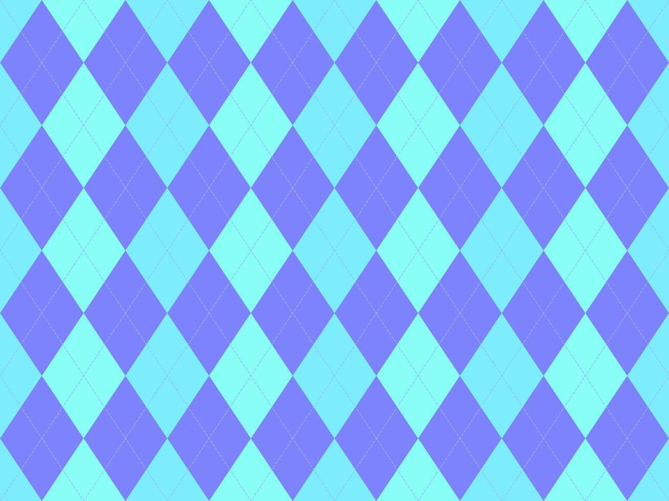 Vibrant pastel blue and purple argyle pattern. Perfect for backgrounds, textiles, or playful designs. This cheerful geometric texture evokes feelings of happiness and sophistication. vector