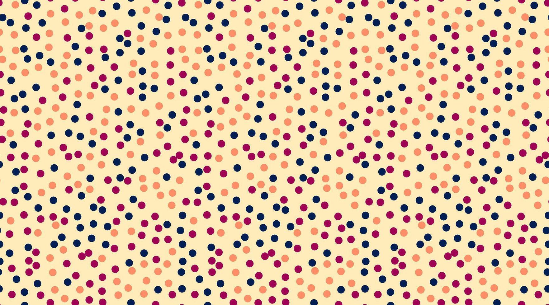 Abstract seamless pattern of multicolored dots on a pale yellow background. Ideal for textile design, website backgrounds, or vibrant branding. vector