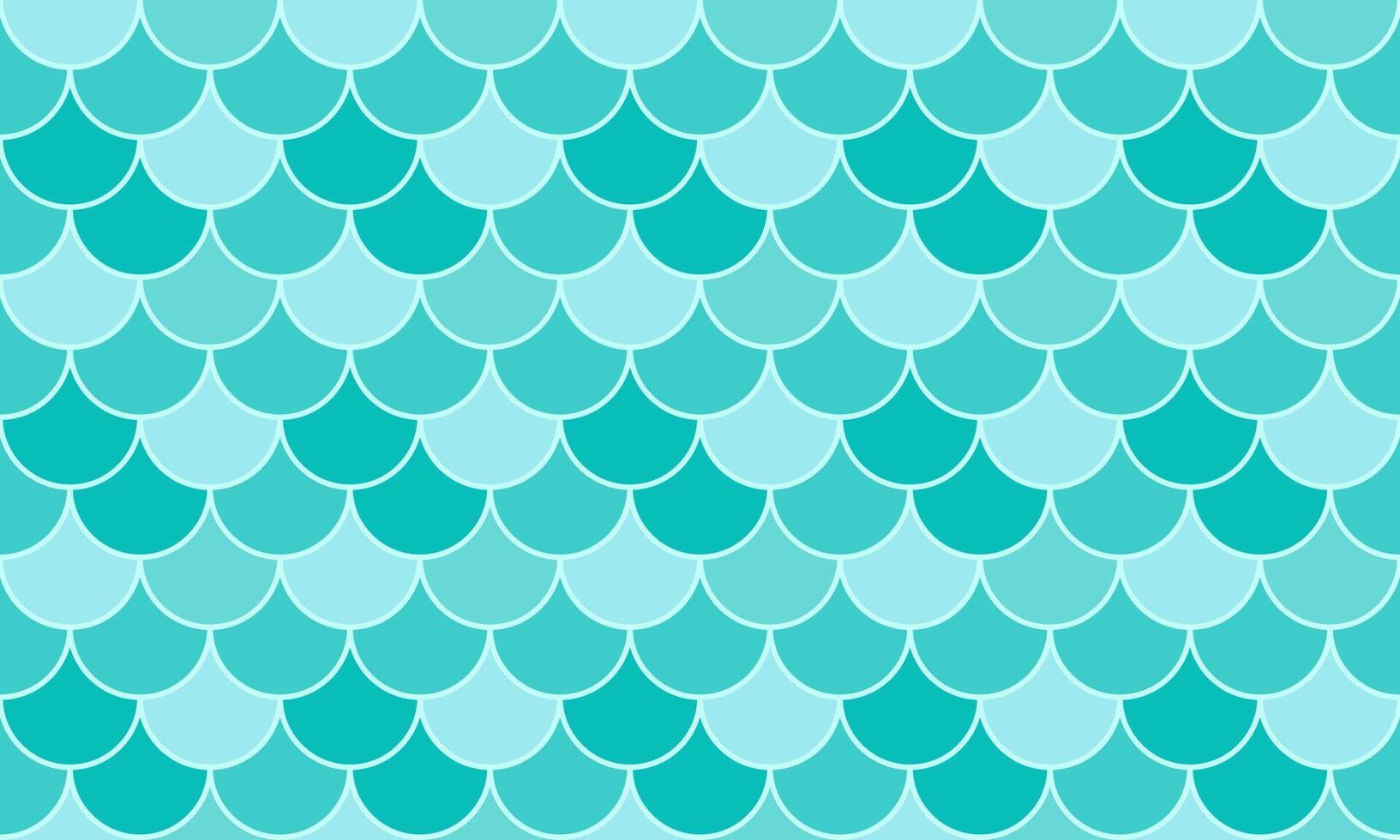Seamless teal mermaid scales pattern. Perfect for textile design, website backgrounds, or whimsical illustrations. Evokes ocean depths and magical underwater themes. vector