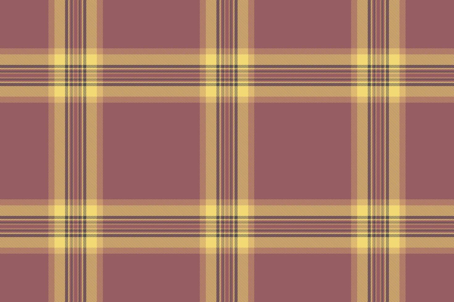 Elegant muted plaid pattern in dusty rose and gold hues. Perfect for autumnal designs, textiles, or website backgrounds. This seamless texture evokes a sense of warmth and sophistication. vector