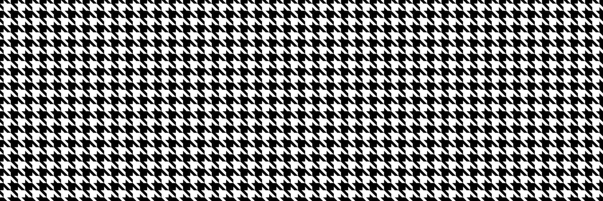 Classic black and white houndstooth pattern. Seamless texture ideal for textile design, fashion, or website backgrounds. vector