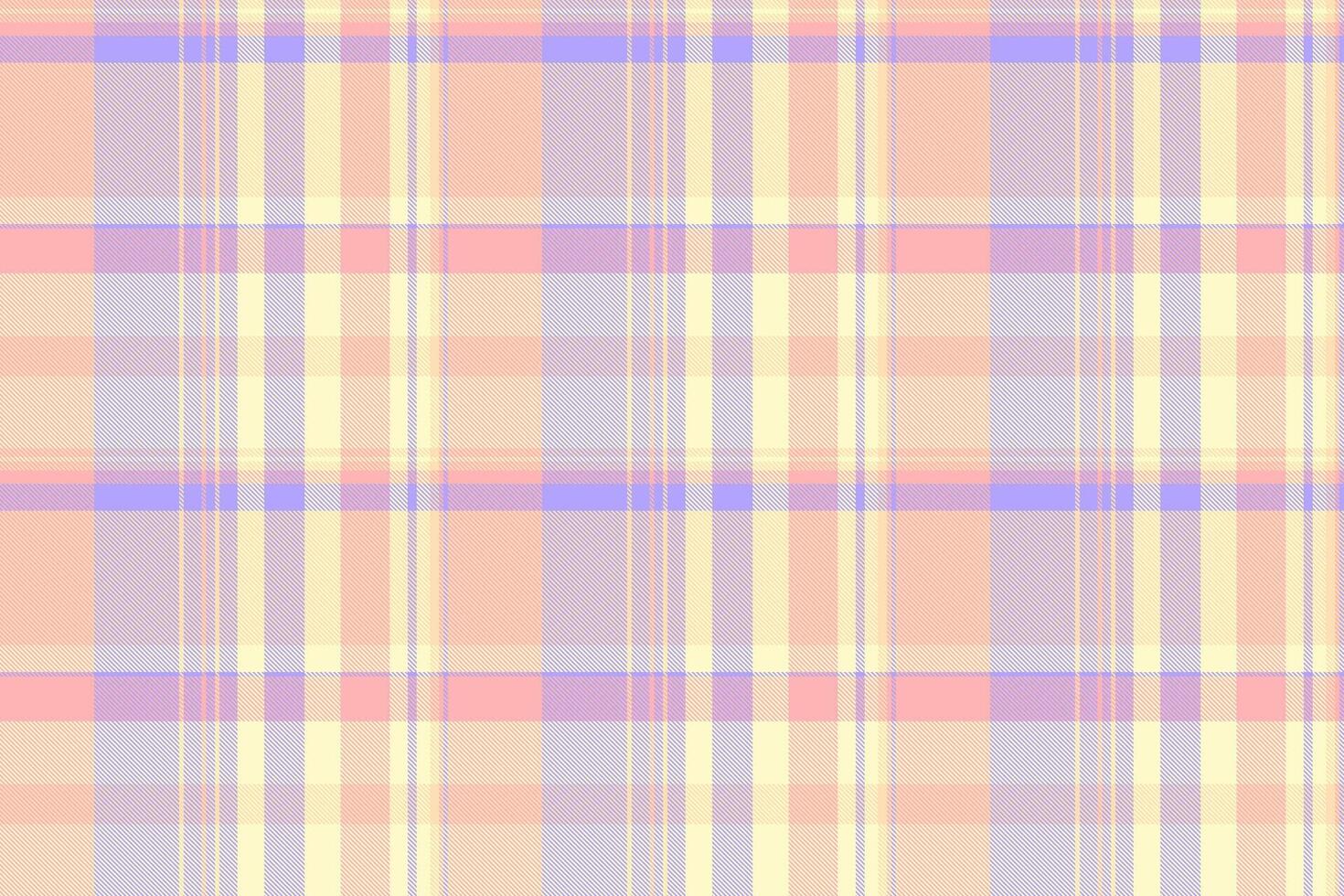 Crease pattern fabric texture, infant seamless check. Anniversary background tartan textile plaid in peach puff and indigo colors. vector