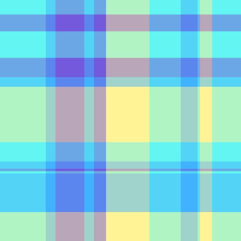 American pattern textile seamless, artistic check fabric plaid. Kind texture tartan background in light and blue colors. vector