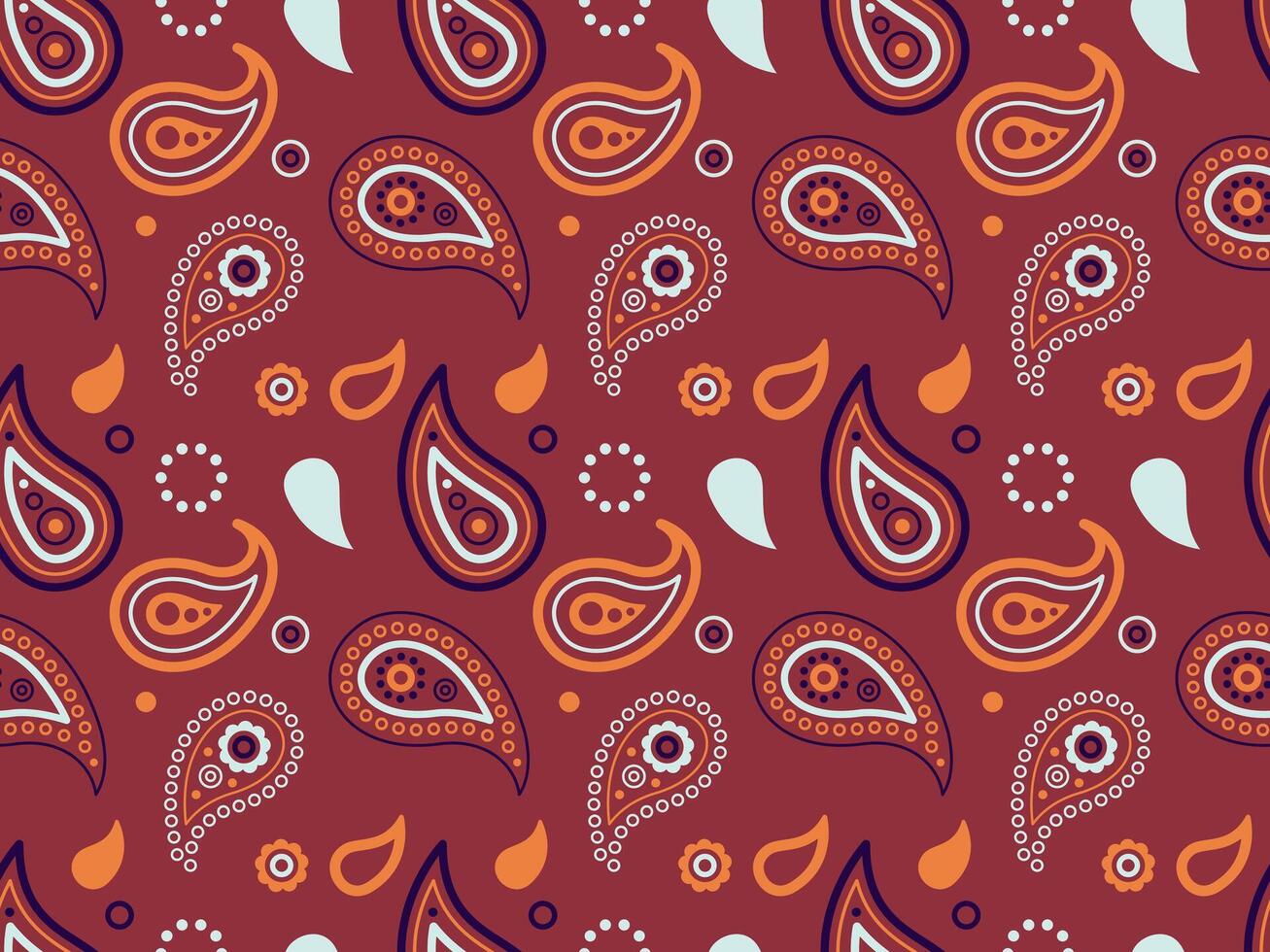 Paisley linen tiled damask. East ethereal in royalty flat. Curly tropical at eco orient. vector