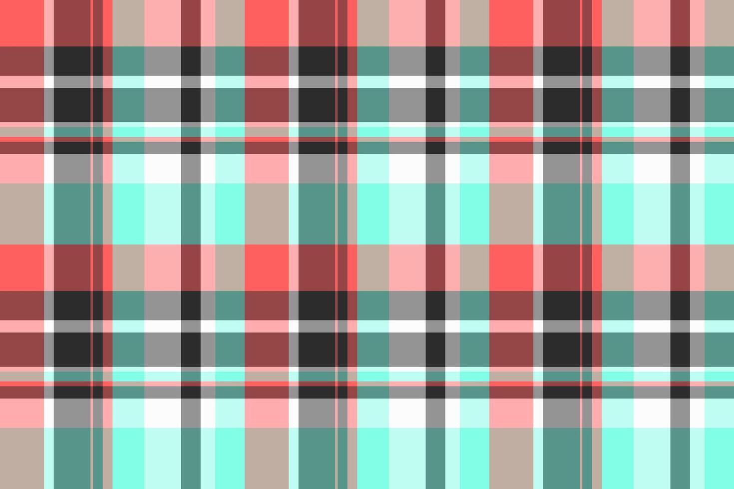 Goose seamless background textile, shabby check tartan fabric. Intense pattern texture plaid in red and teal colors. vector