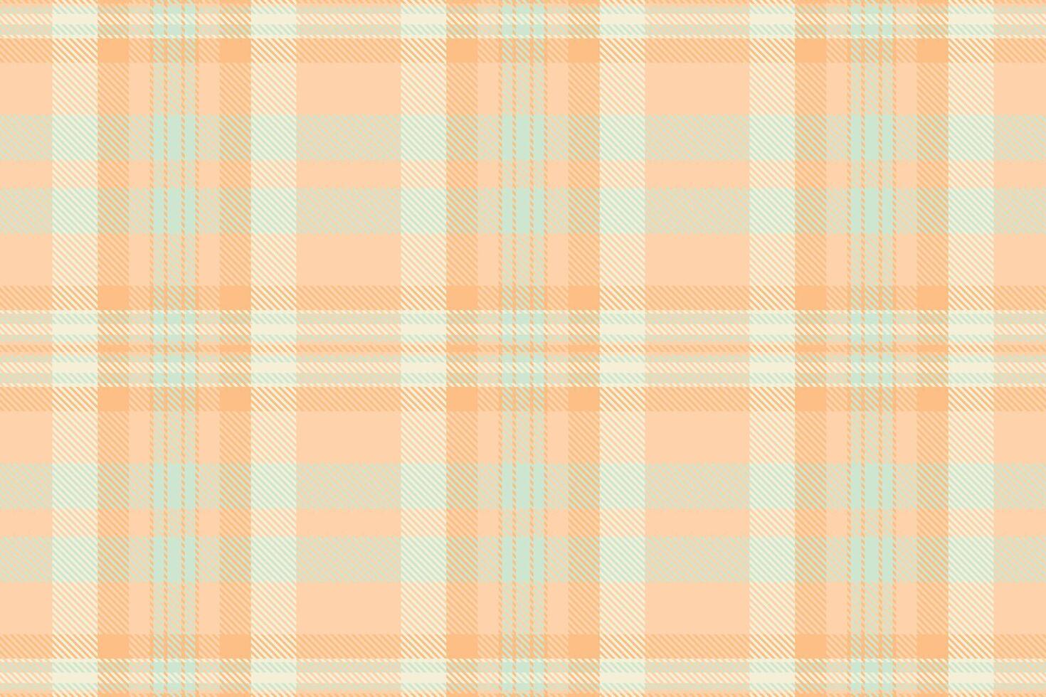 Soft peach and mint plaid pattern. Ideal for textile design, apparel, home decor, and branding. Subtle yet stylish, this versatile image evokes feelings of calm and serenity. vector