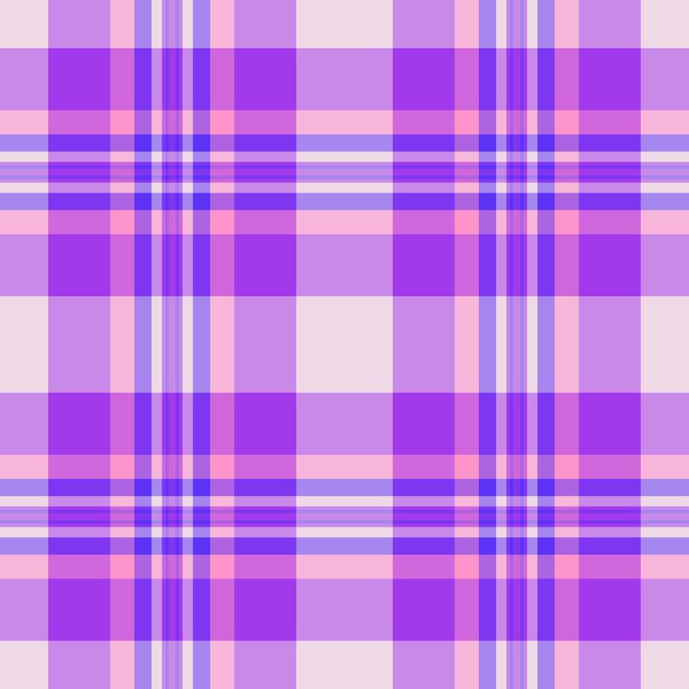 Victorian pattern background, summer texture plaid tartan. Volume fabric textile seamless check in violet and purple colors. vector