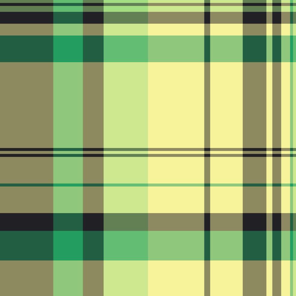 Thread pattern fabric , lined tartan texture check. Order background textile plaid seamless in yellow and green colors. vector